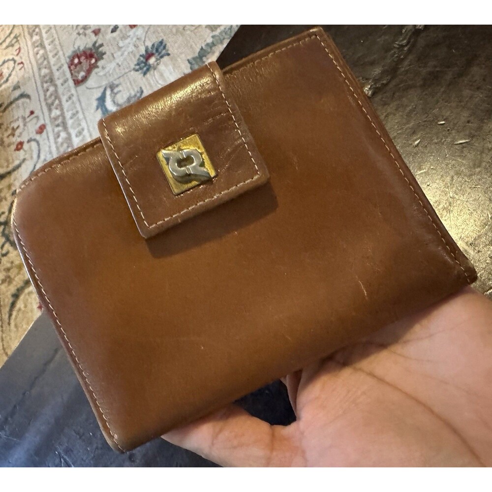 Vintage Rolfs Designer Collection Brown Leather Credit Card Bifold Wallet